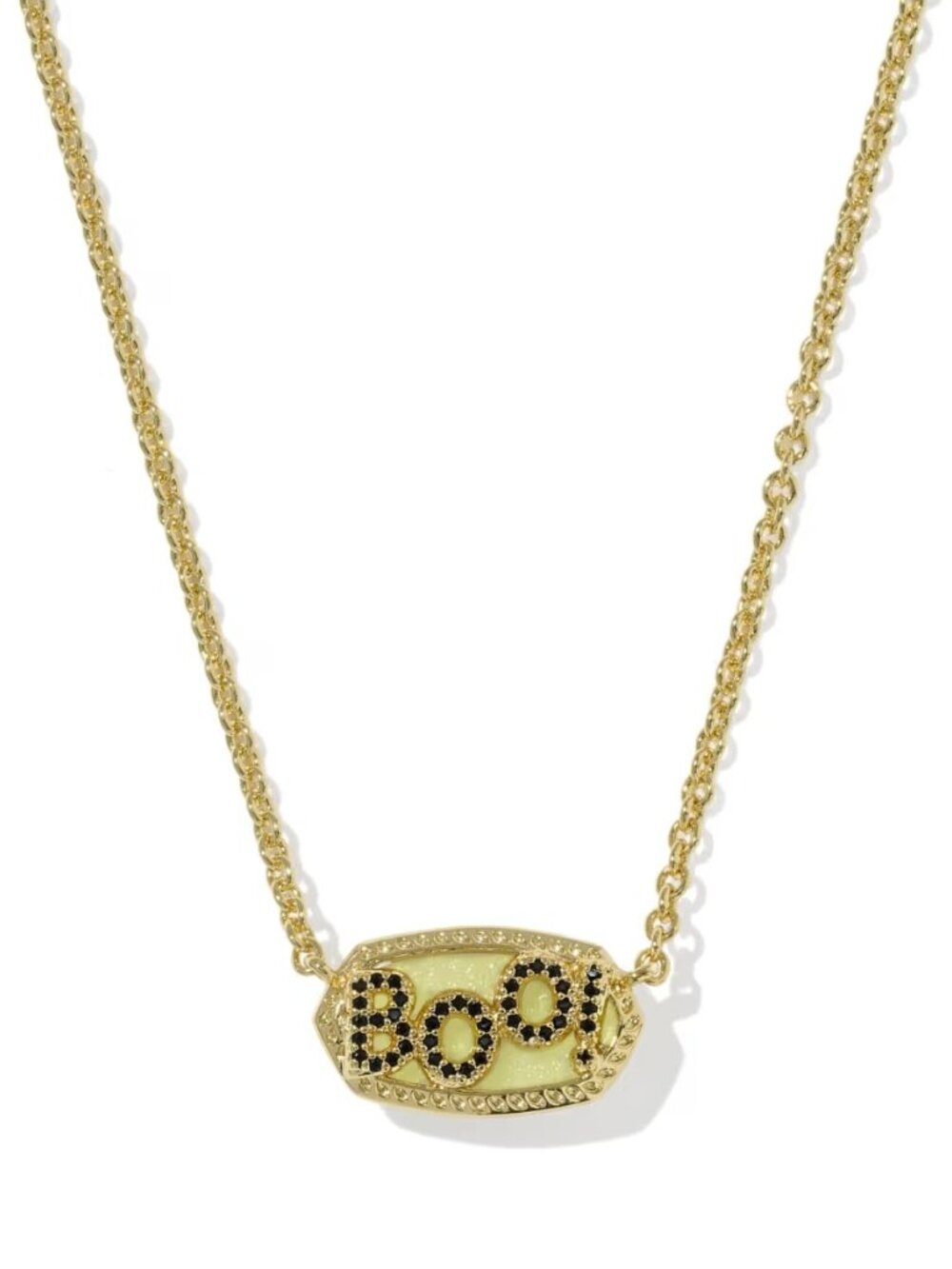 Elisa Gold Boo Short Pendant Necklace